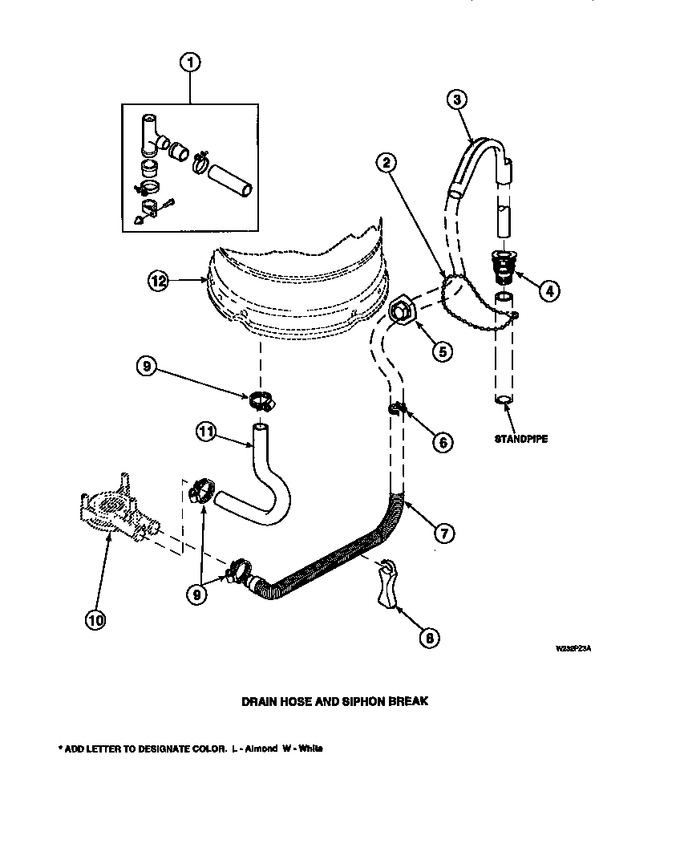 Diagram for LW8203W2B (BOM: PLW8203W2 A)