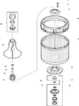 Diagram for 01 - Agitator, Drive Bell, Washtub And Hub