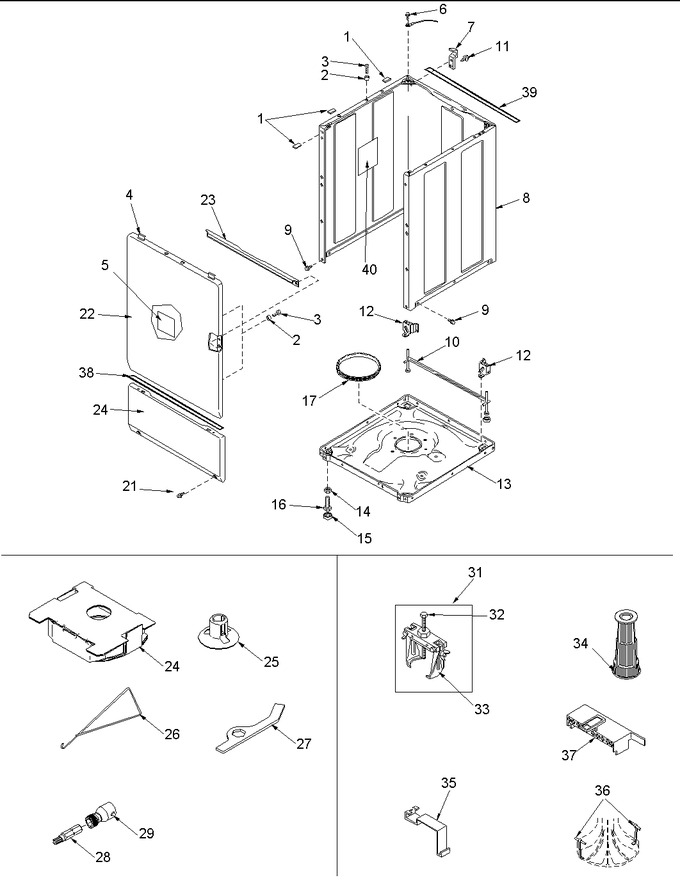 Diagram for LWG65AW (BOM: PLWG65AW)