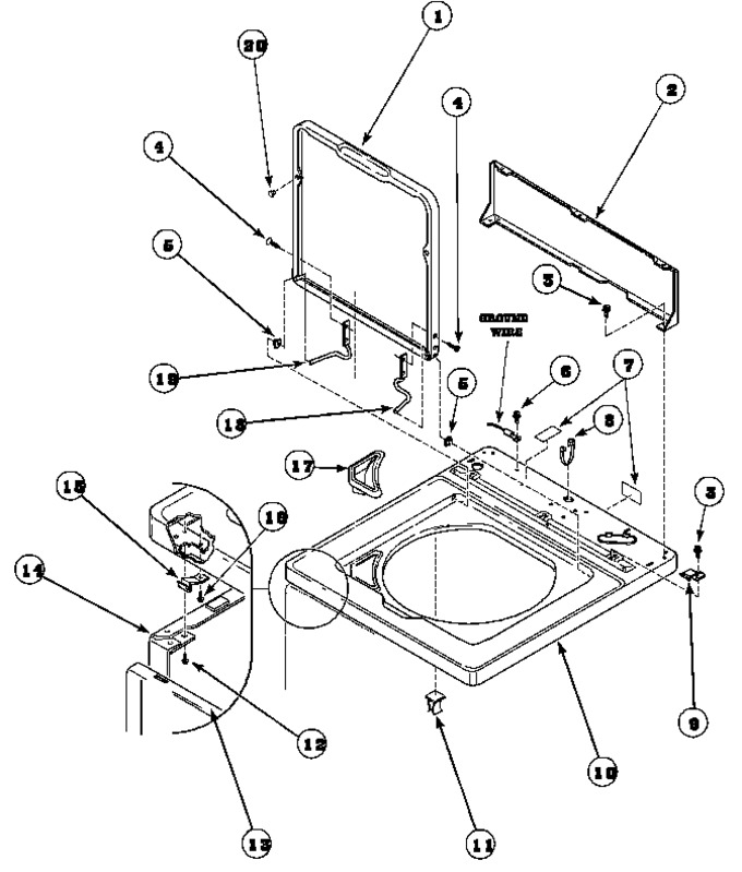 Diagram for LWS01AW (BOM: PLWS01AW)