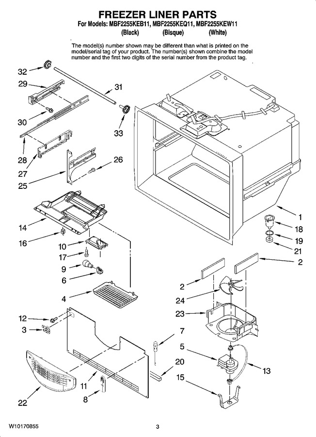 Diagram for MBF2255KEW11