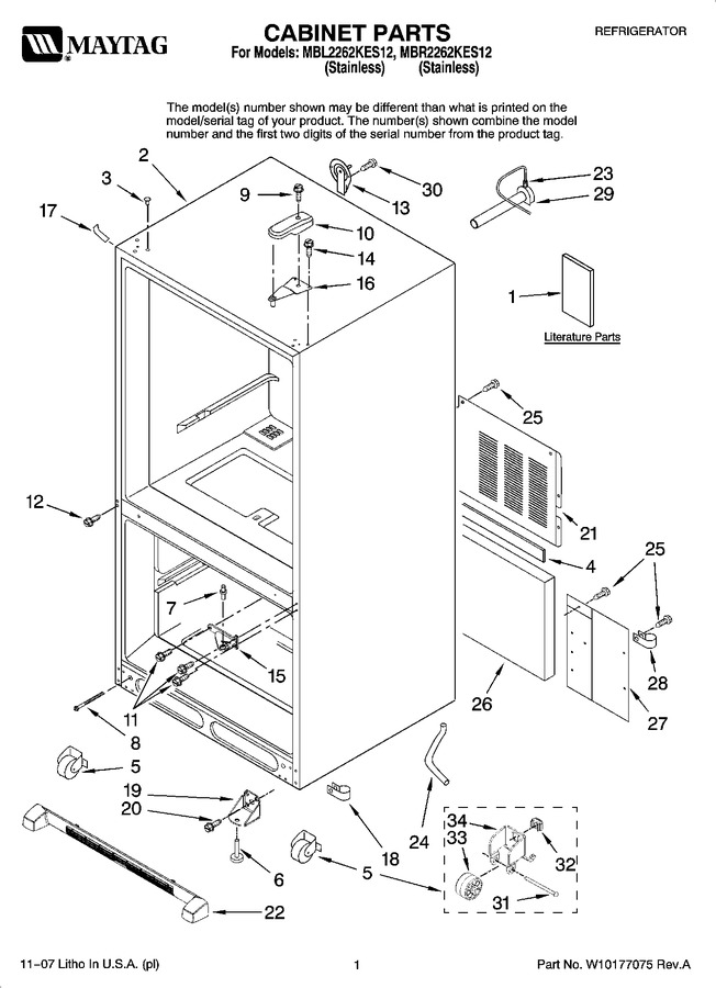 Diagram for MBR2262KES12