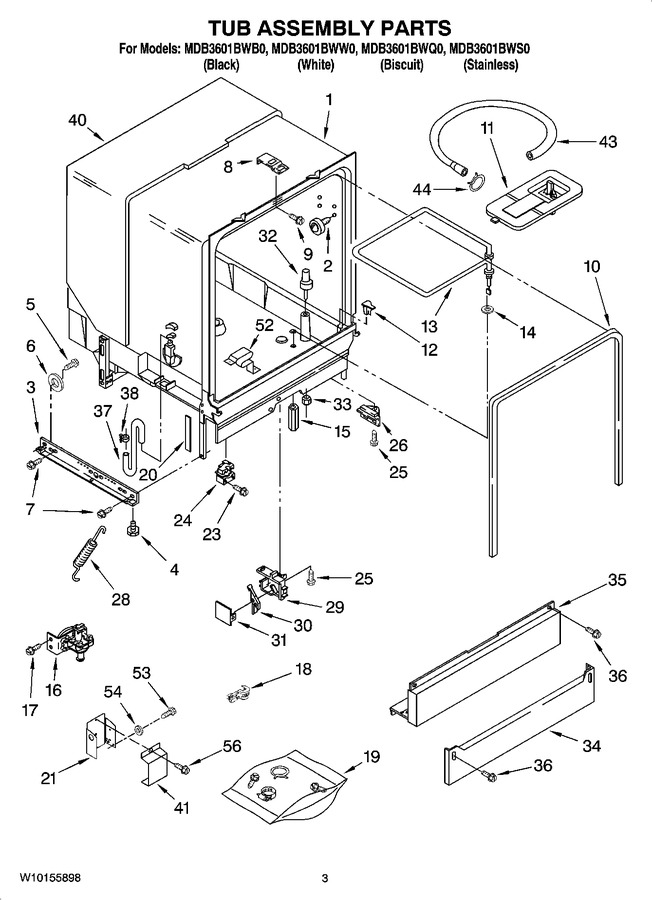 Diagram for MDB3601BWW0