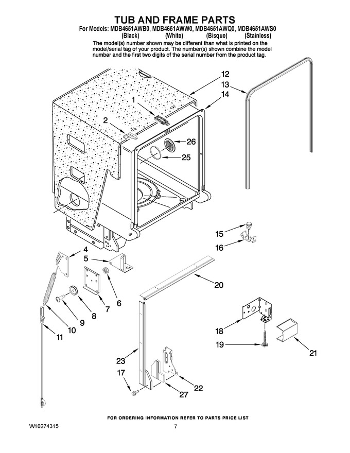 Diagram for MDB4651AWW0