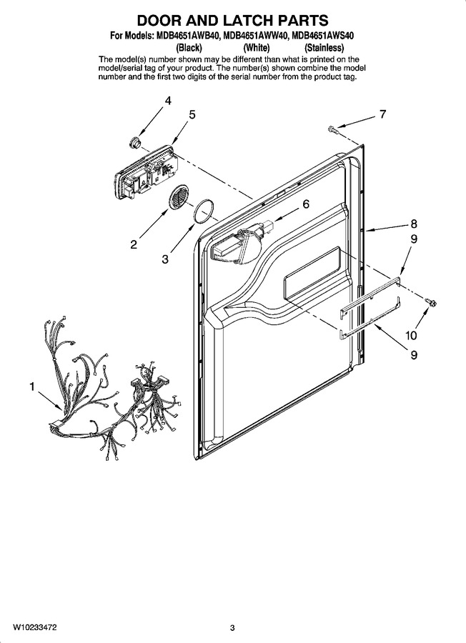 Diagram for MDB4651AWW40