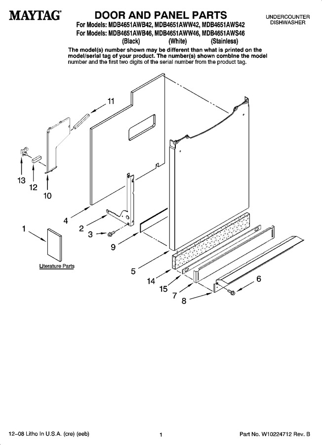 Diagram for MDB4651AWW42