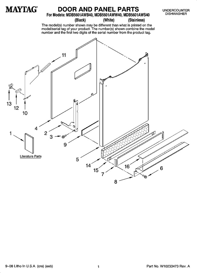 Diagram for MDB5601AWB40