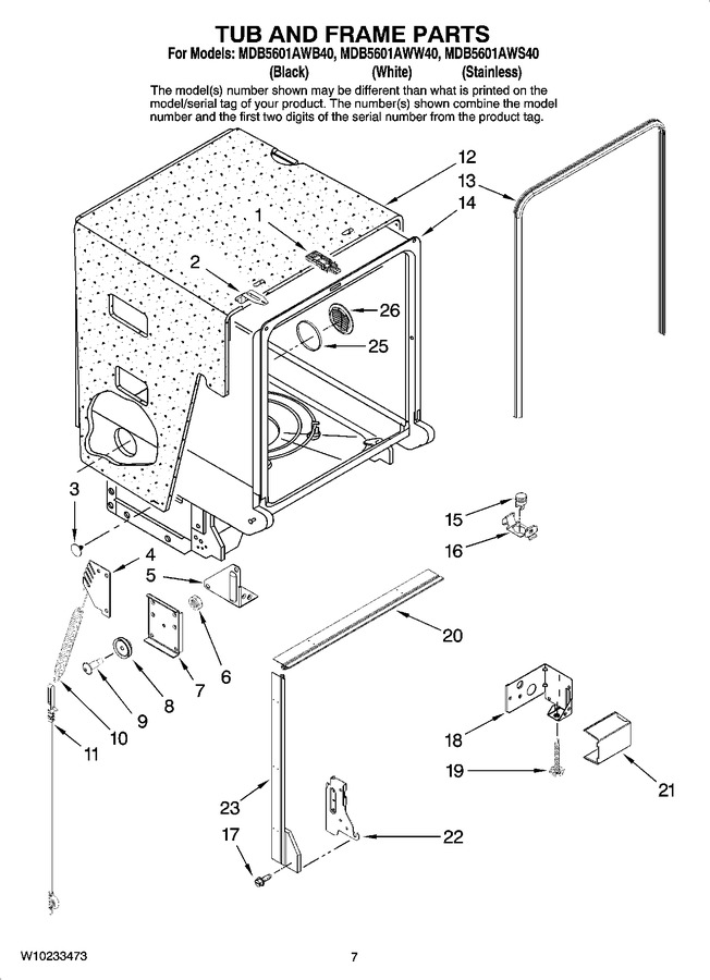 Diagram for MDB5601AWW40