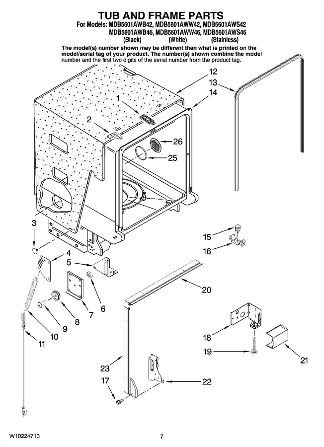 Diagram for MDB5601AWW42