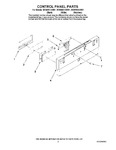 Diagram for 02 - Control Panel Parts