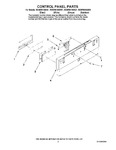 Diagram for 02 - Control Panel Parts