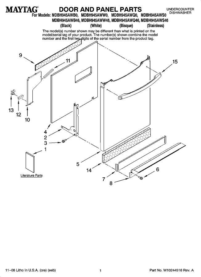 Diagram for MDBH945AWS0