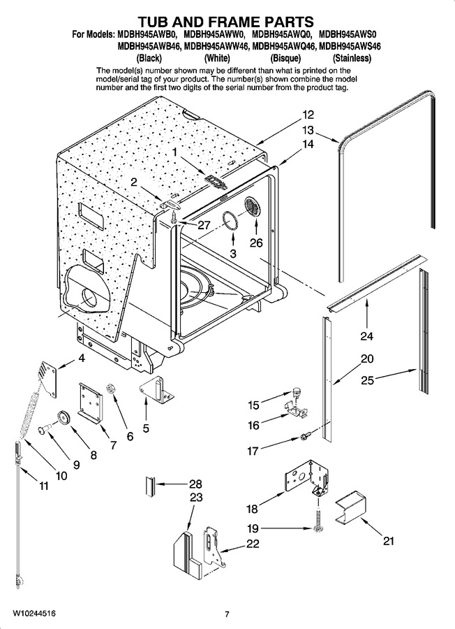 Diagram for MDBH945AWQ46