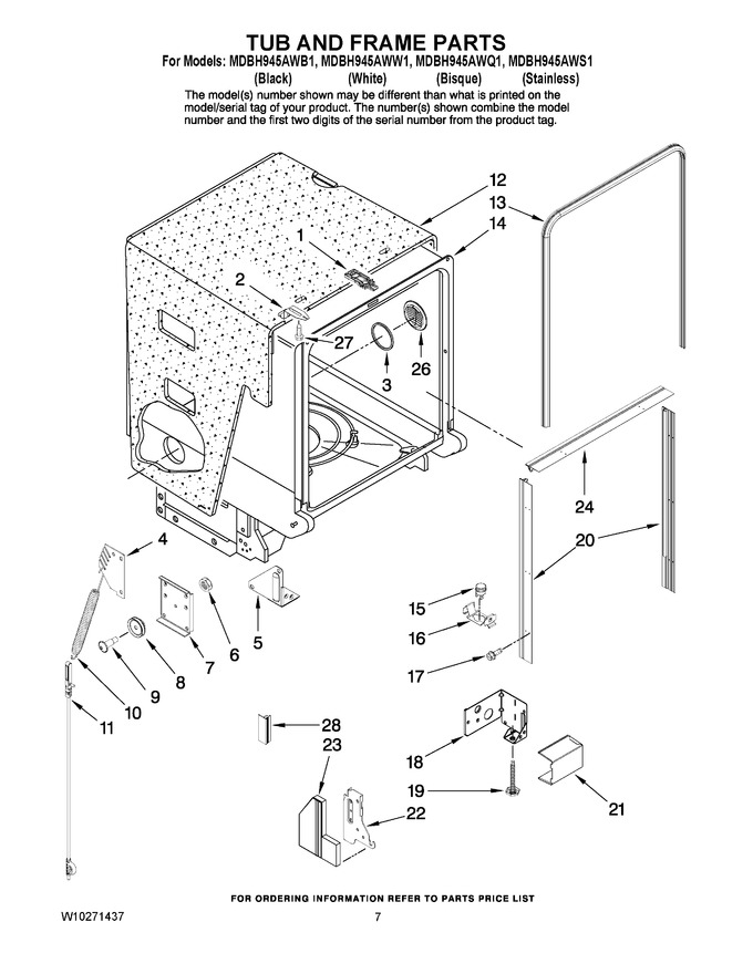 Diagram for MDBH945AWW1