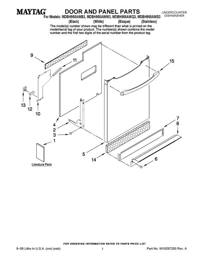 Diagram for MDBH955AWW3