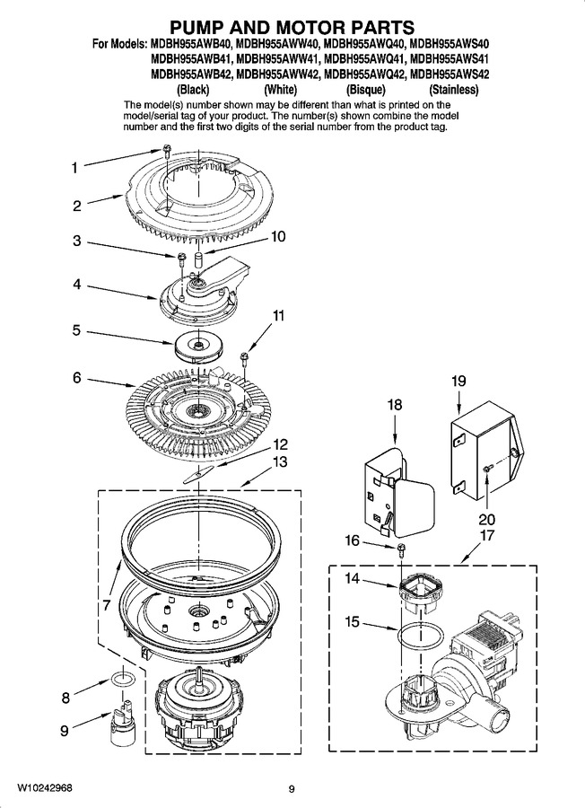 Diagram for MDBH955AWB42