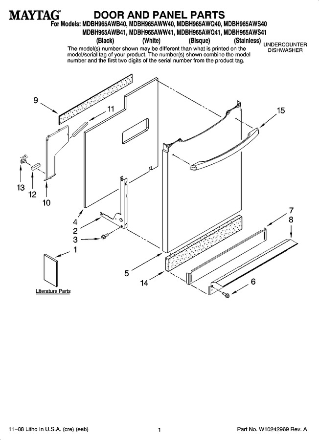 Diagram for MDBH965AWQ40