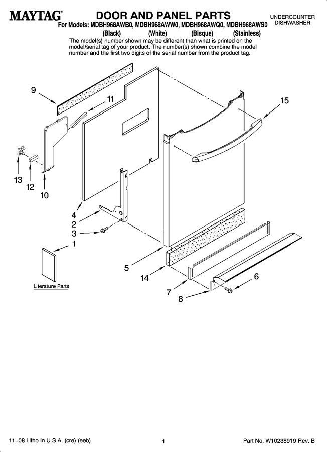 Diagram for MDBH968AWS0