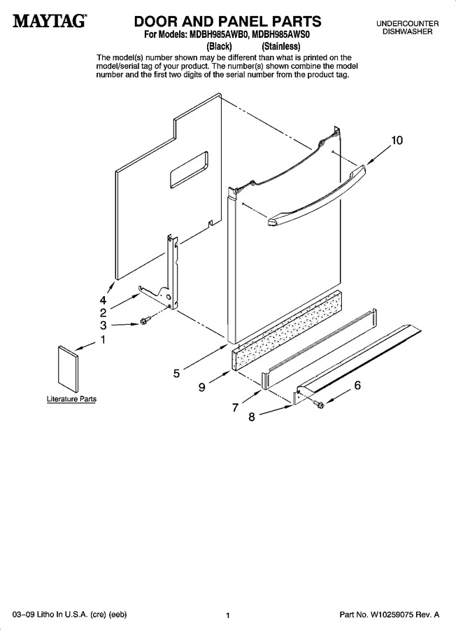 Diagram for MDBH985AWS0