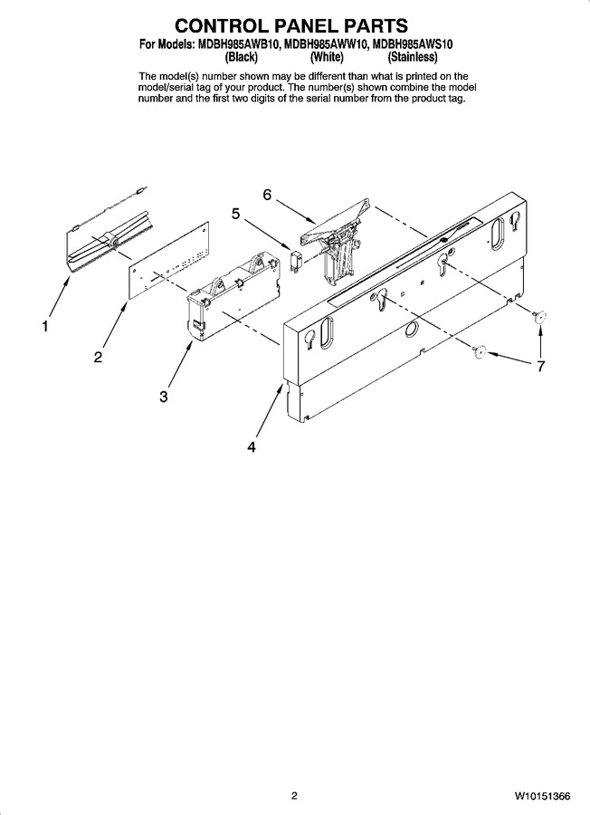 Diagram for MDBH985AWW10