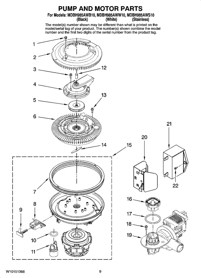 Diagram for MDBH985AWW10