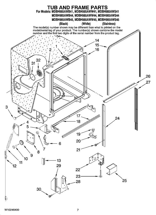 Diagram for MDBH985AWB45