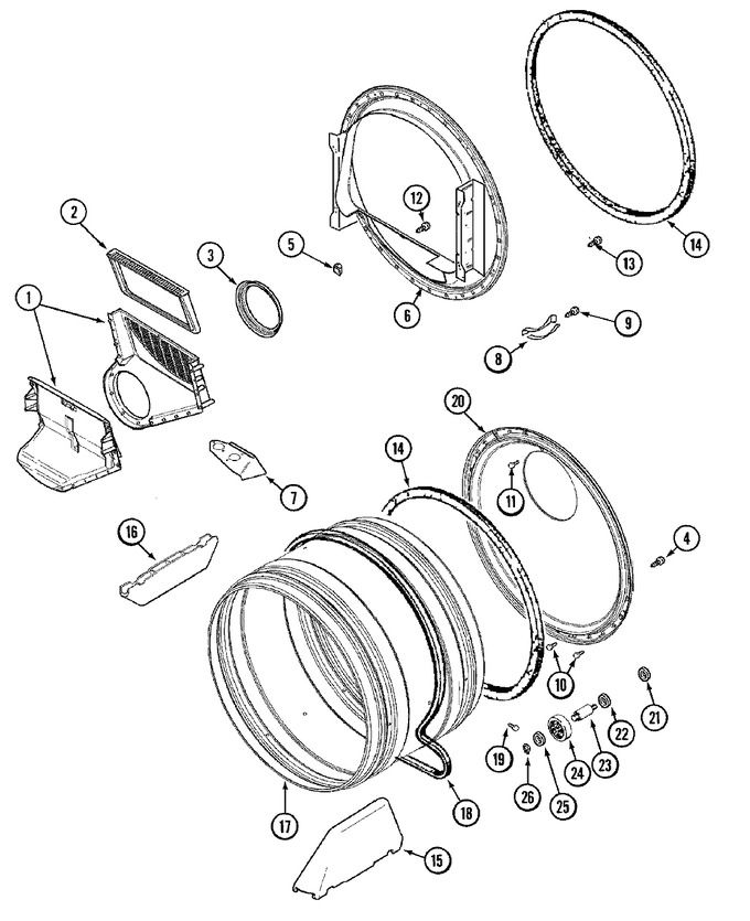 Diagram for MDE2600AZW