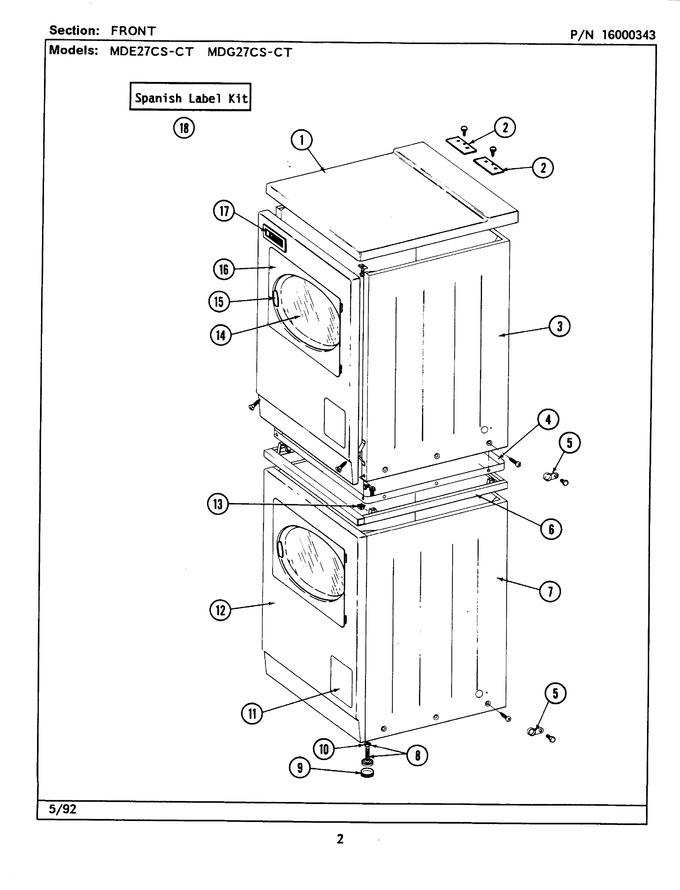 Diagram for MDE27CTACW