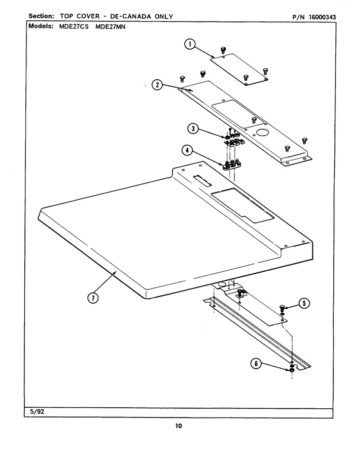 Diagram for MDE27CSADW