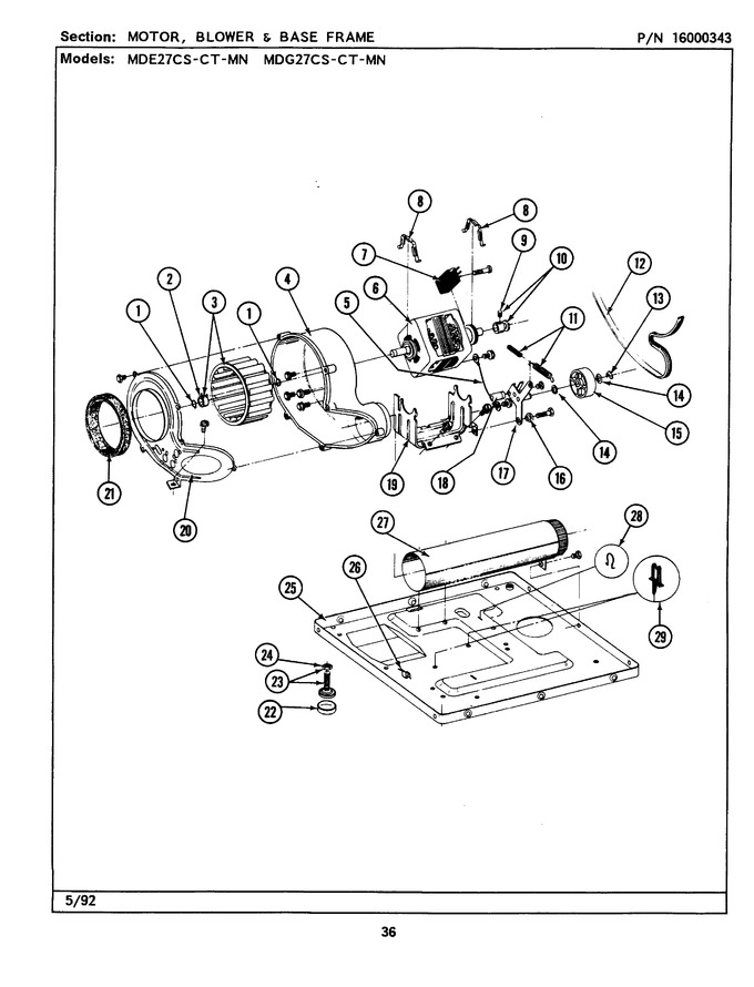 Diagram for MDE27MNAFW