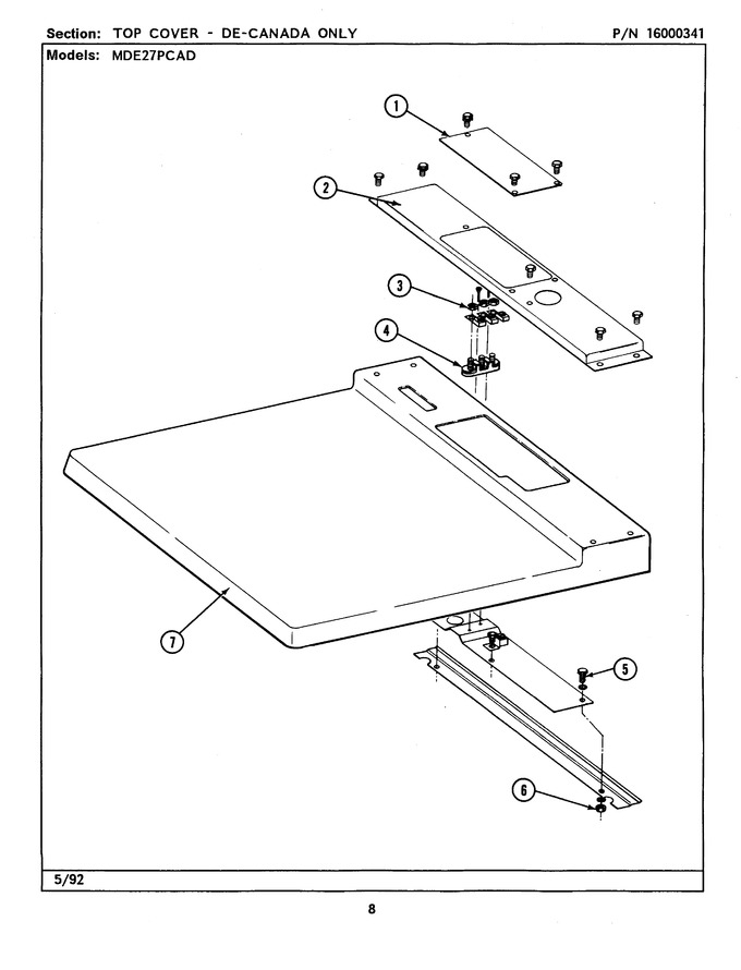 Diagram for MDE27PCADW