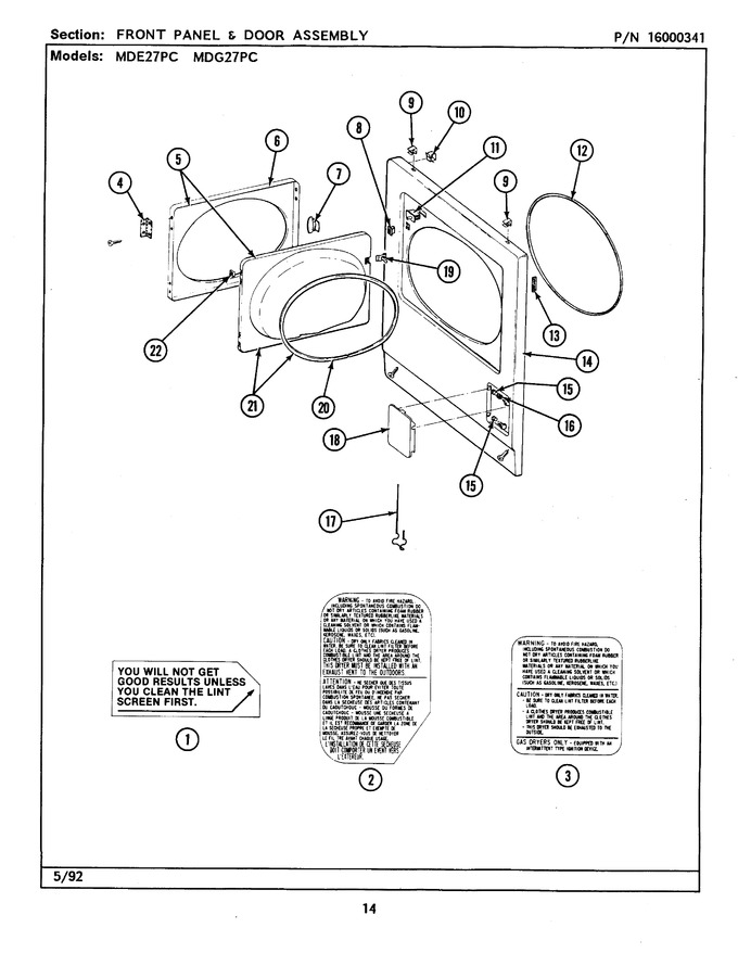 Diagram for MDE27PCAEW