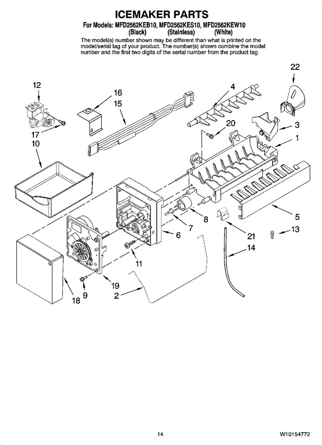 Diagram for MFD2562KEW10