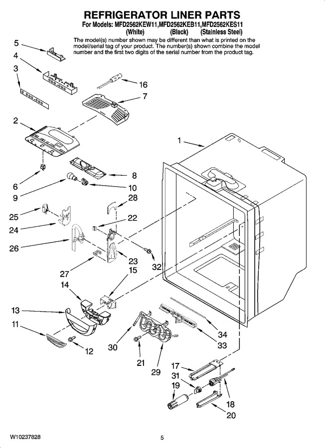 Diagram for MFD2562KES11