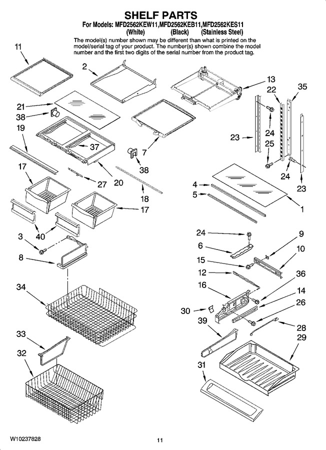 Diagram for MFD2562KEW11