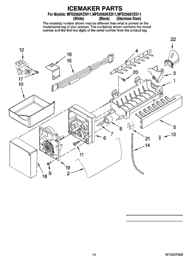 Diagram for MFD2562KEW11