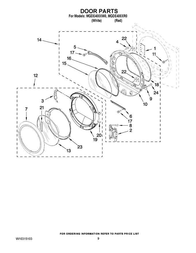 Diagram for MGDE400XW0