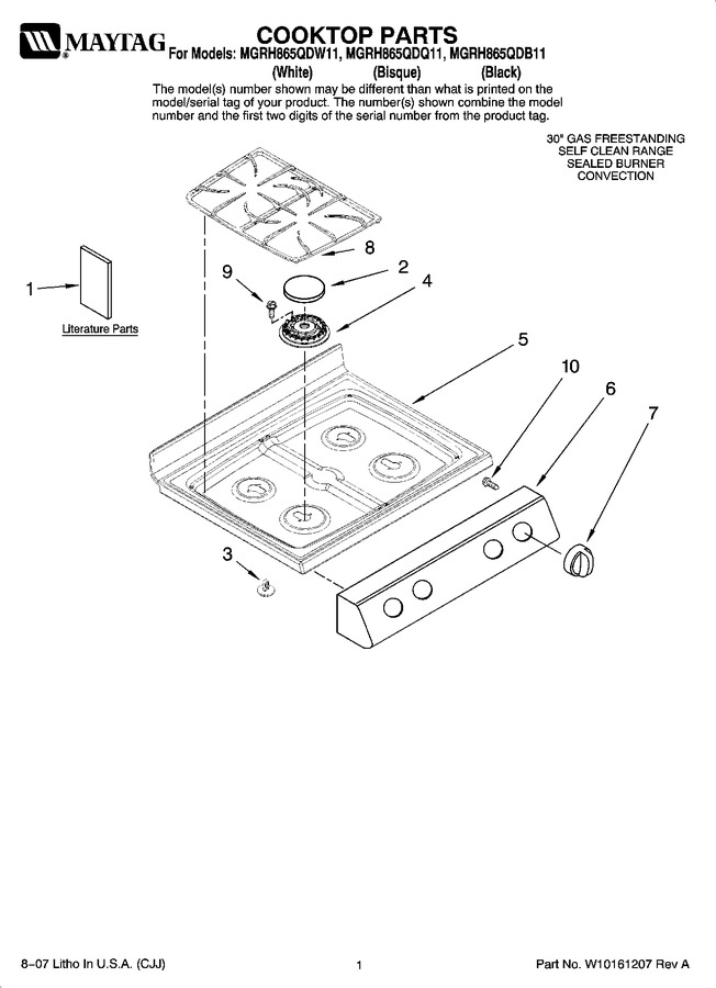 Diagram for MGRH865QDW11