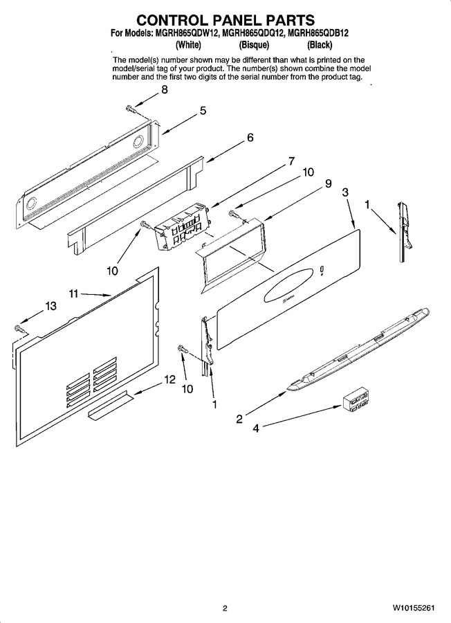 Diagram for MGRH865QDW12