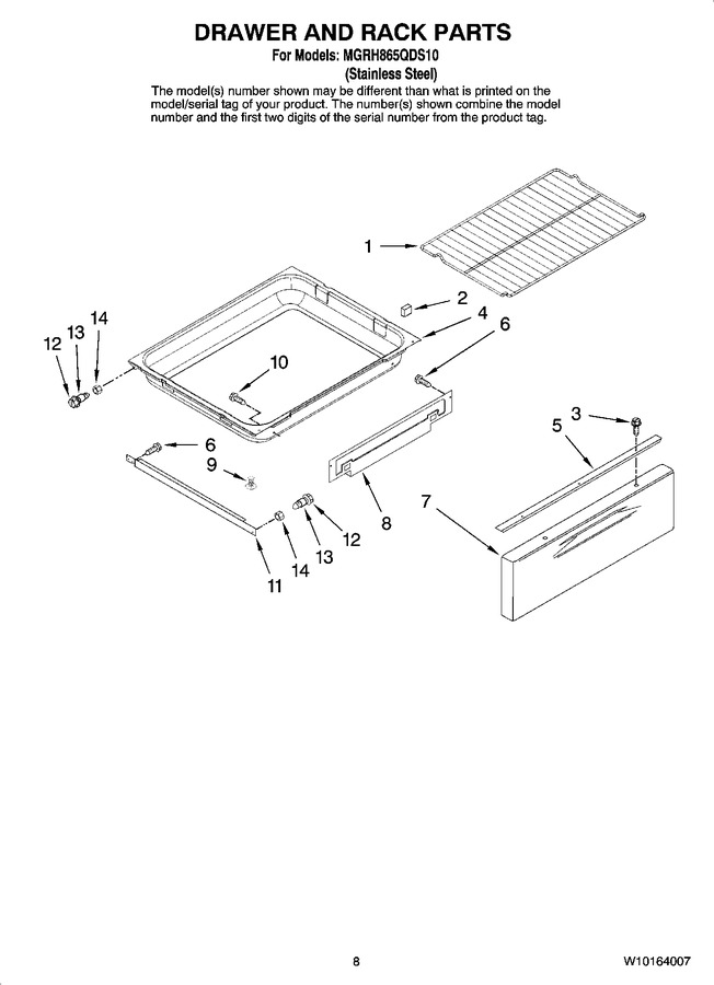 Diagram for MGRH865QDS10