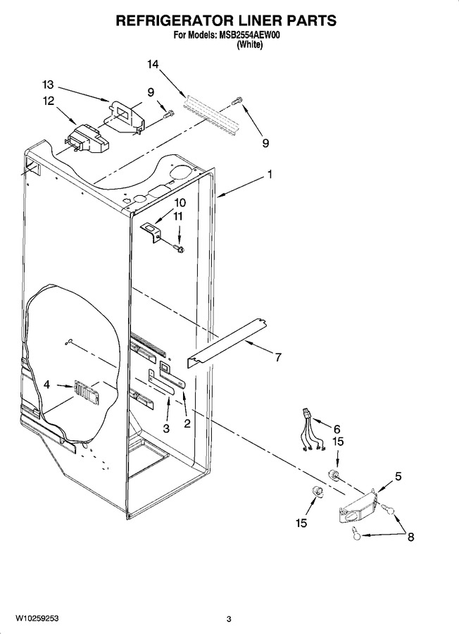 Diagram for MSB2554AEW00