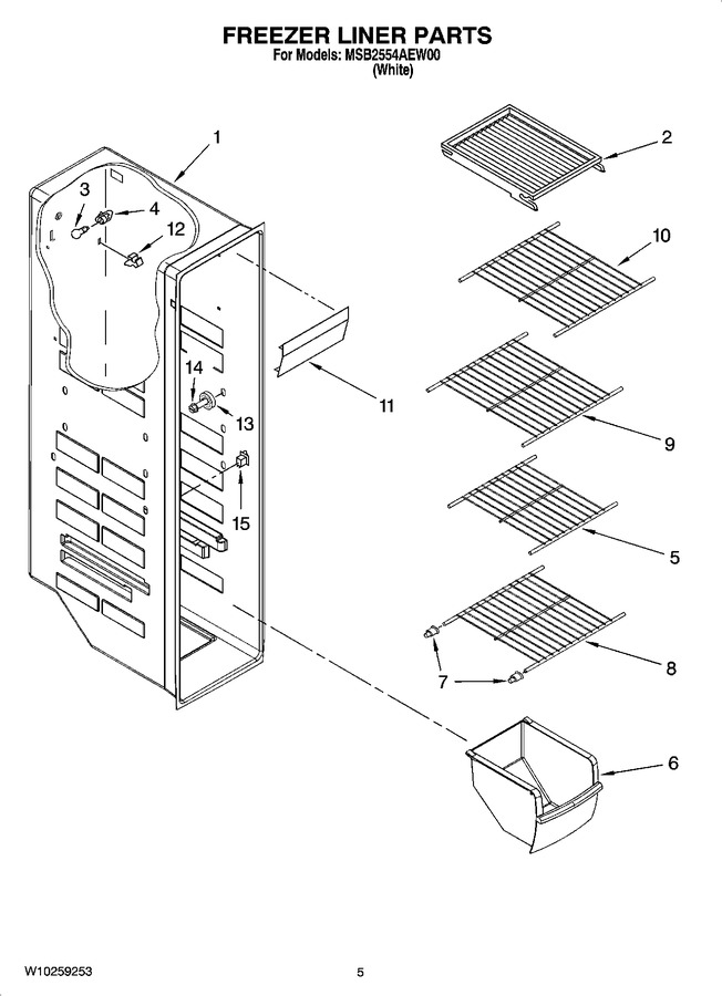 Diagram for MSB2554AEW00