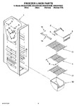 Diagram for 04 - Freezer Liner Parts