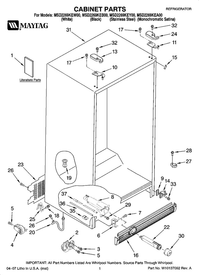 Diagram for MSD2269KEY00