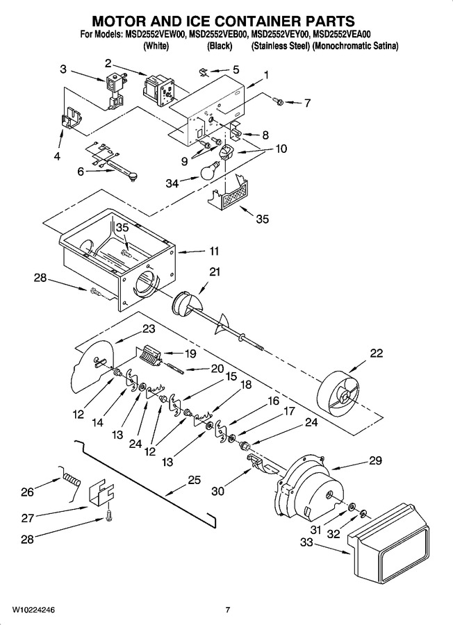 Diagram for MSD2552VEY00