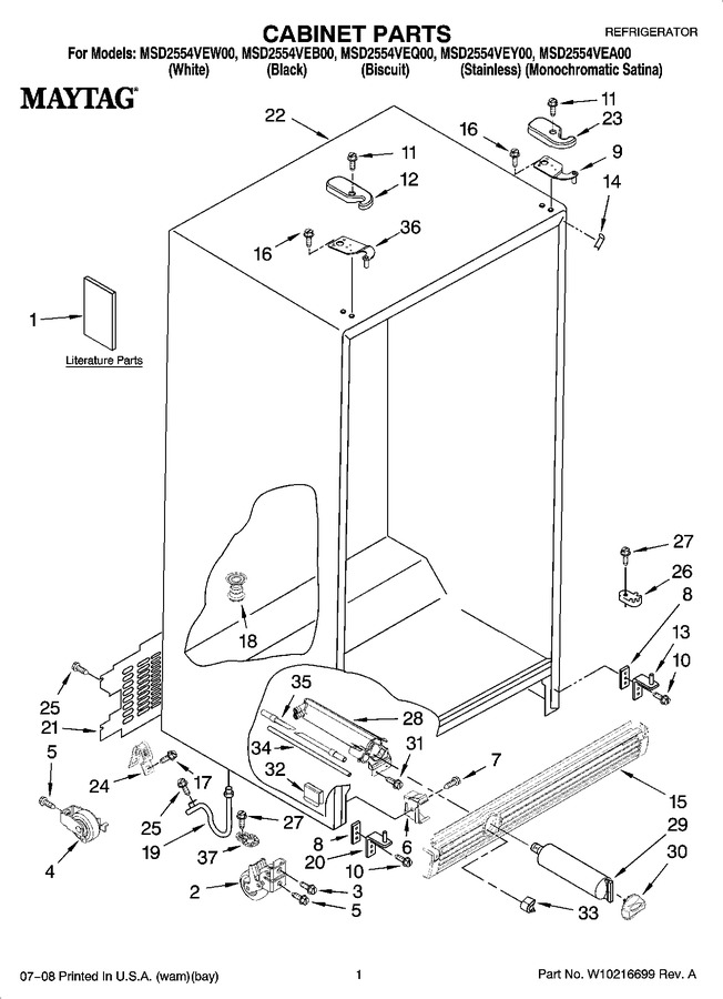 Diagram for MSD2554VEY00