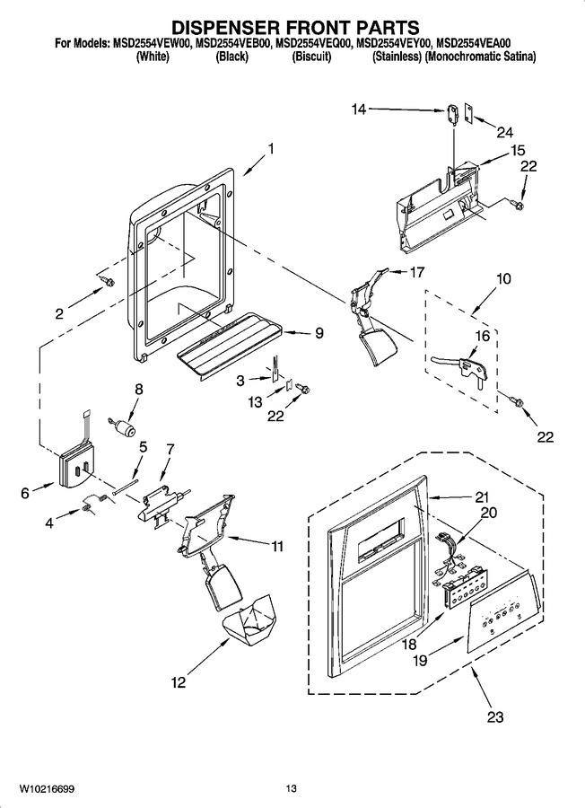 Diagram for MSD2554VEY00