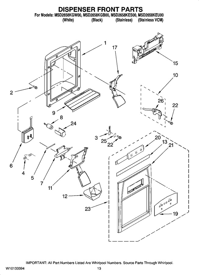 Diagram for MSD2658KGW00