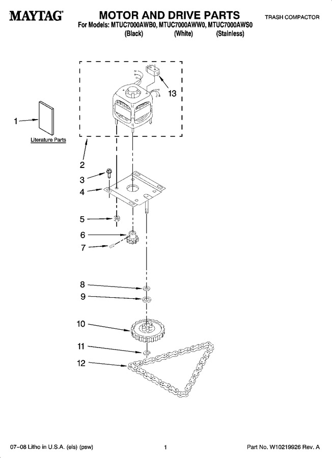 Diagram for MTUC7000AWS0