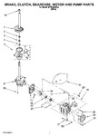 Diagram for 04 - Brake, Clutch, Gearcase, Motor And Pump Parts